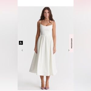 House of CB White Midi Dress